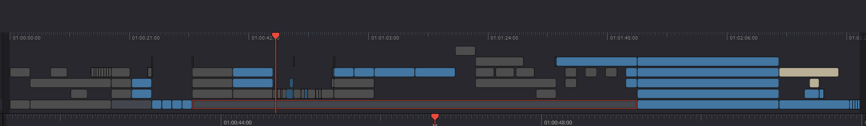Sneak Peak of my newest animation in text form! Just imaging a davinci resolve timeline with blue and gray boxes